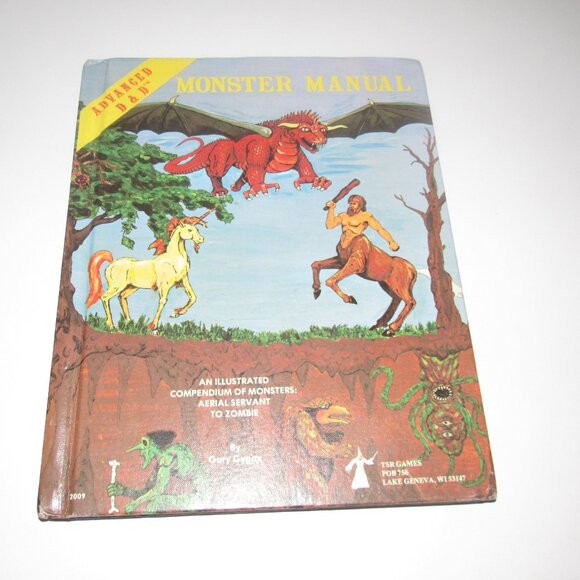 Dungeons & Dragons Other - Gary Gygax TSR Advanced D&D MONSTER MANUAL  4th Edition, August, 1979 Book